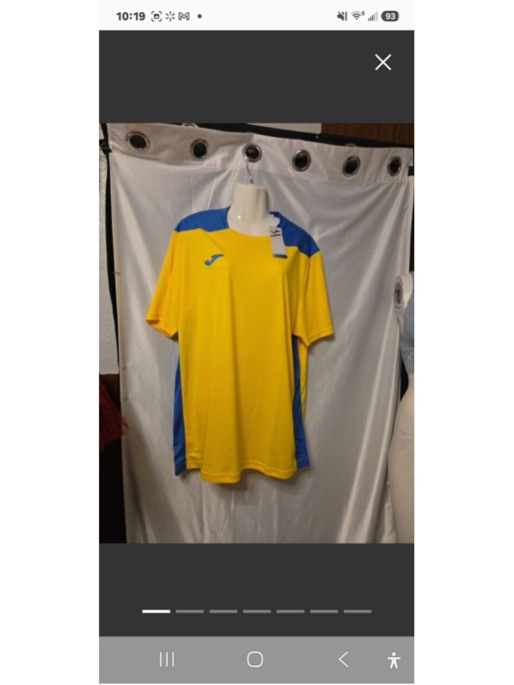 Men's Joma Soccer Jersey XXL Yellow and Blue